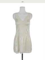 enthea satin v-lace bustier ops