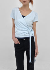 [MADE] Flopit Wrap Short Sleeve Top