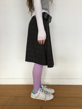 YWD PLAID PLEATS SKIRT + BELT (3color)