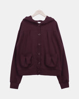 Lamin Pocket Hooded Cardigan