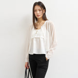 WOMAN ギンガムチェックシアサッカーキャミソール [WHITE]