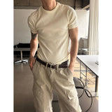 [MUSCLE FIT] Raglan golgi slim half t-shirts(5color)