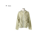 Pita Color Matching Shirring Windbreaker Hood Zip-Up