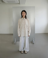 Cotton Roll-up Oversized Shirts - Floral