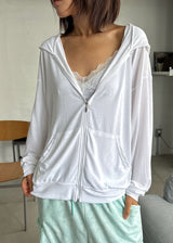 COOL LOOSE HOOD ZIP-UP