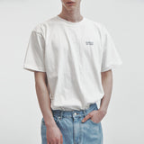 BACK WATER SLOGAN PRINT T-SHIRT (WHITE)
