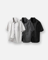 フォトモダンスナップショートスリーブシャツ