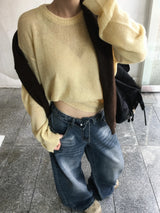 ロピーアルパカボタンラウンドニット(9c)