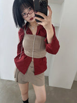 BURGUNDY POCKET SHIRTS