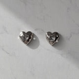ジェニーハートピアス-銀