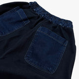 panel mix denim wide pants_blue