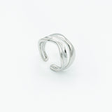 [2PACK][Silver] Open Ring (Choose Two of 11 types) (Random Gift Additional)