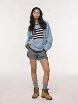 NYX FLAG KNIT BLUE