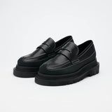 VATIC PENNY LOAFER Nappa White stitching Nappa leather penny loafers with a 63mm internal and external height increase