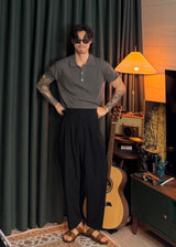 Iz Linen Collar Short-Sleeve Knit 6COLOR