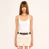 Low Tank Top - White