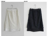 LILY FLOWER LAYERED SKIRT (3COLORS!)