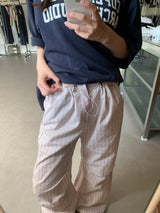 ローキーピンタックチェックパンツ (2color)