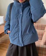 Mofui String Corduroy Padding Jumper