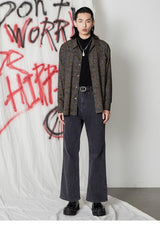 Japanese-style retro loose long-sleeved floral shirt