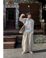 Beo Curved Linen Balloon Pants