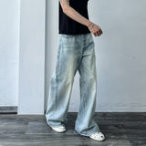Washed Fade Wide Jeans