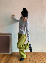 ニックス レイヤード ボタン ストライプ ロングスリーブ Tシャツ