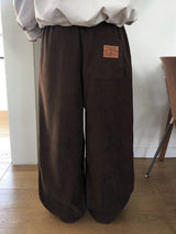 Lawson Pintuck Patch Corduroy Brushed Wide Pants