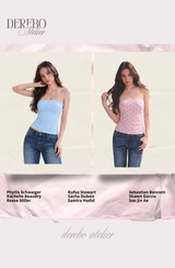 Dot Color Pad Tube Top