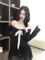 Ruble Off-Shoulder Shirring T-Shirt