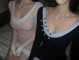 [MADE] Glow layered button mini dress