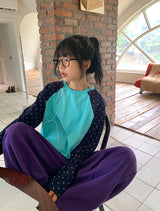 26FW★ [BAONHAUS] Ganin Color Matching Raglan Long Sleeve Tee