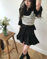 [♡MADE♡] sofiy half - low flare skirt