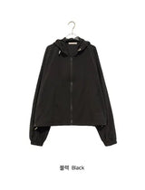 Quanta Check Loose-Fit Semi Crop Wind Jacket
