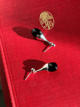 [925silver] Onyx drop earring