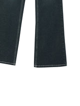 LACE BOOTCUT DENIM PANTS INDIGO