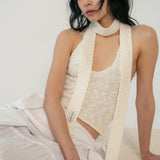 HALTER NECK BEADS KNIT (IVORY)