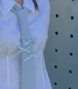 Adorn Ribbon Tie (Blue)