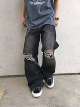 アイル ダメージ フレアデニムパンツ2C