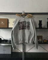 [Fleece] OW ラクーンフーデッドジップアップ (2C)
