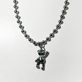 Metallic mini Bear Necklace
