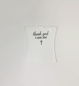 Thankstoo レースチューブトップ (White)