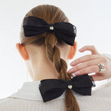 ダブルレースミッドリボンヘアクリップ