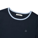 KIRSH PLAIN SLIM FIT RINGER T-SHIRT - DARK NAVY 