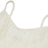 Punching Tiered Dress (Cream)