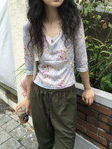 Floral 3/4 Sleeve T