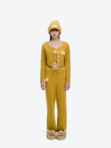 13DE MARZO Embroidered Plush Pants