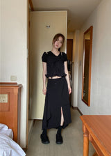 OVERLAY FOLD SKIRT