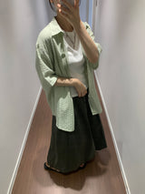 Terine seersucker check shirt (3color)