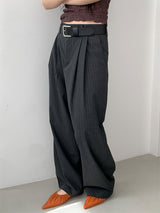 STRIPE TWILL BALLOON SLACKS (2C)